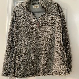1/4 Zip Sherpa Feel Pullover